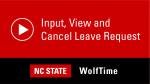 Input, View and Cancel Leave Request